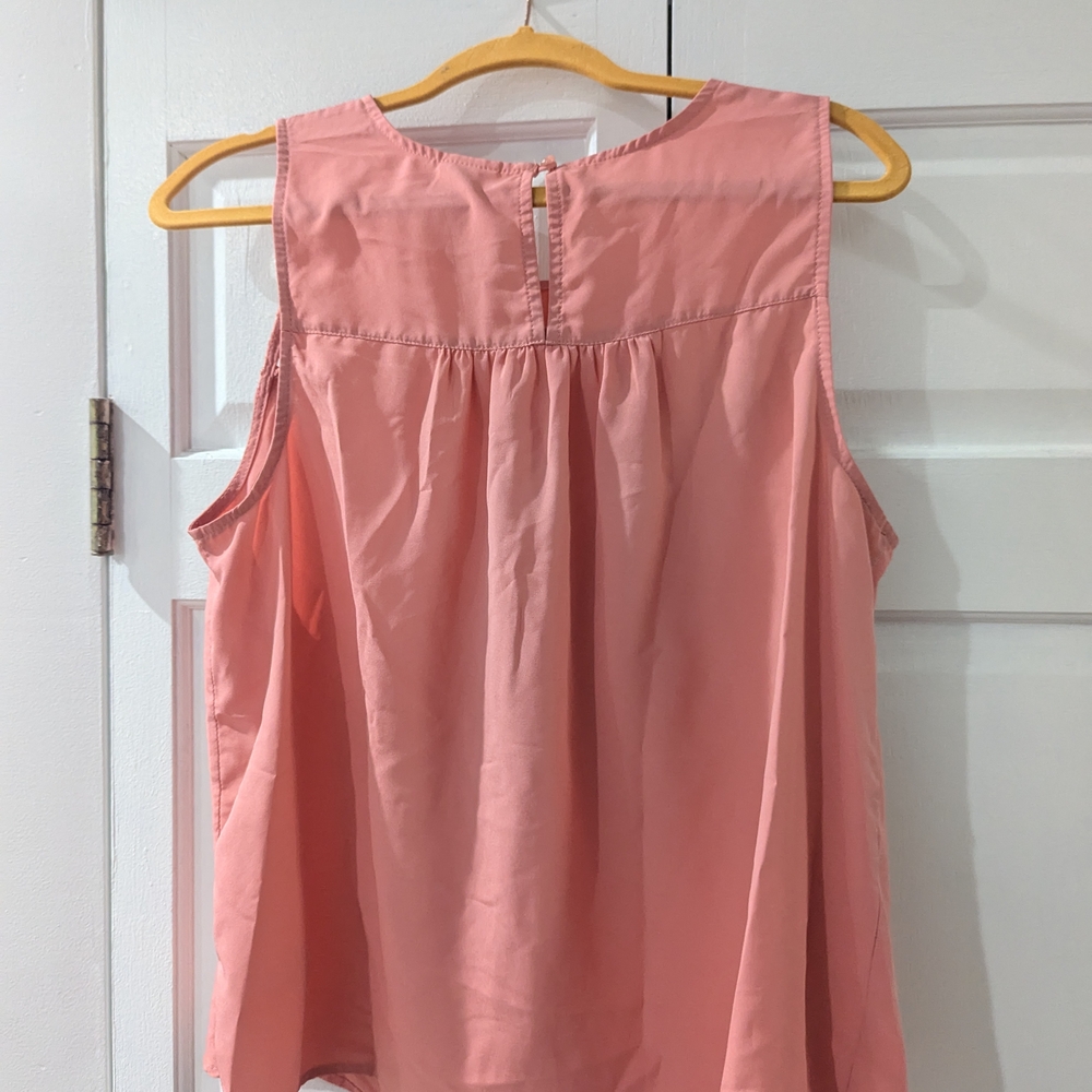 Merona Pink Ruffle Tank Top - Picture 2 of 3